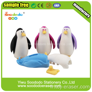 Red Penguin Cute Eraser. Brosse de promotion de casse-tête numérique